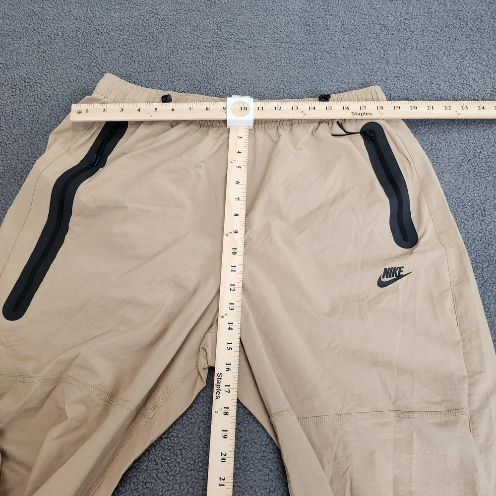 Mens Sz L Nike Tech Woven Trouser Pants Relaxed Hiking Outdoor Khaki HM7158-297